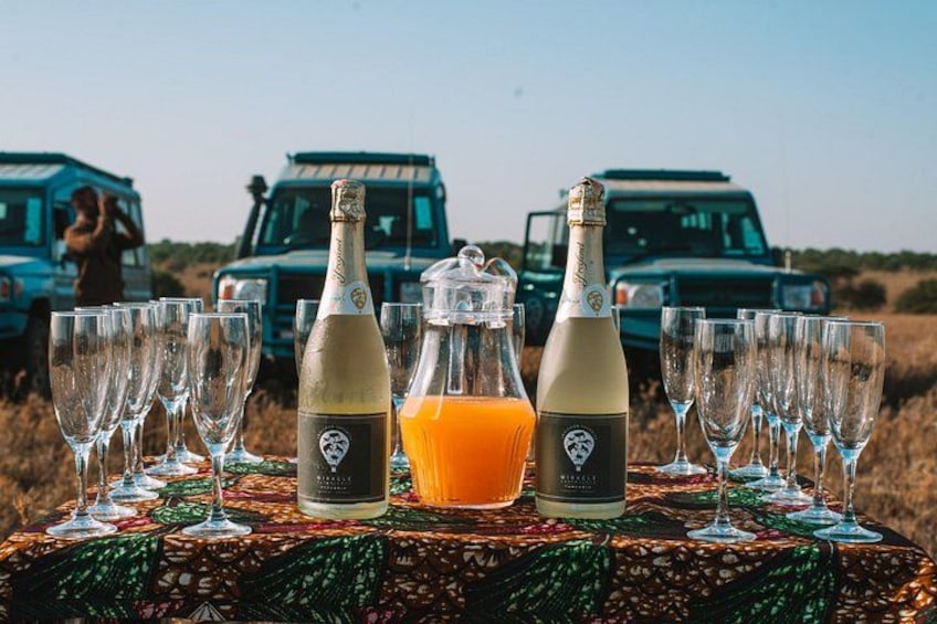 Cheers to an unforgettable adventure! Celebrating a successful flight with champagne, as the memories of soaring over the Serengeti with Miracle Experience continue to shine! ✨ 4
