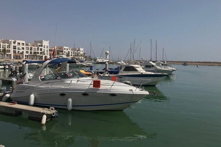 Una marina con varios barcos amarrados. 1