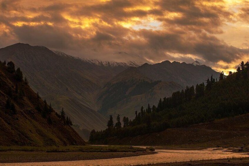 River Kunhar Sun Set View