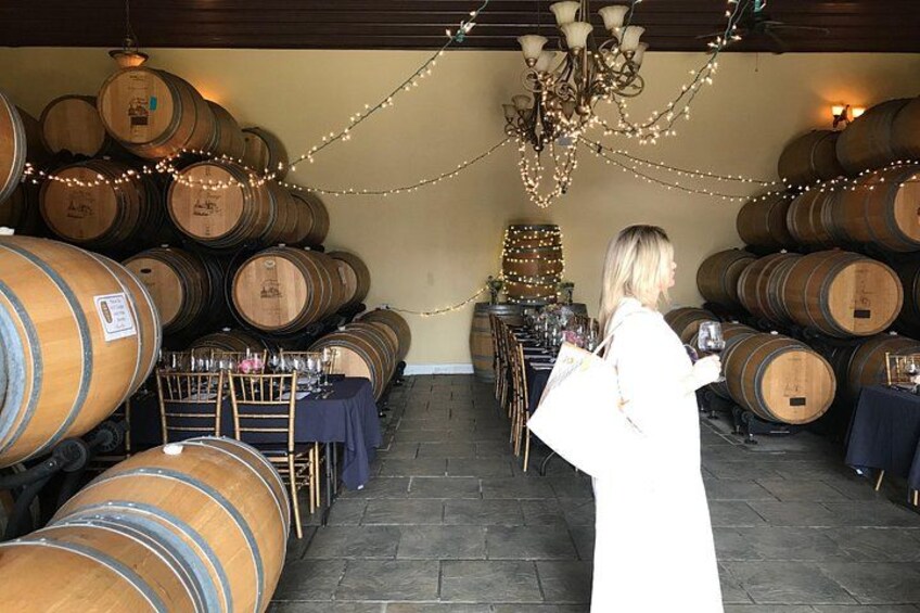The barn at the Winery at La Grange ready for a special dinner 3