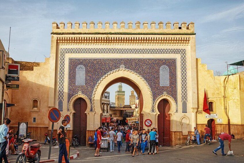 View of the famous historic Bab Bou Jeloud gate 4