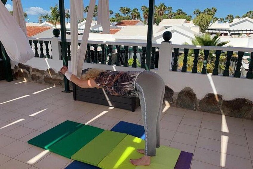 Aerial Yoga DOWNWARD FACING DOG 5