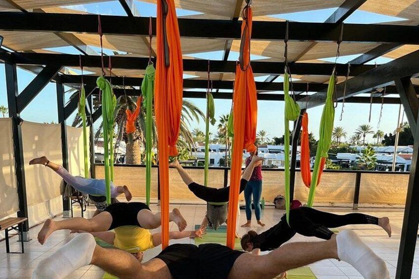 Aerial Yoga Experience in Maspalomas, Spain 2