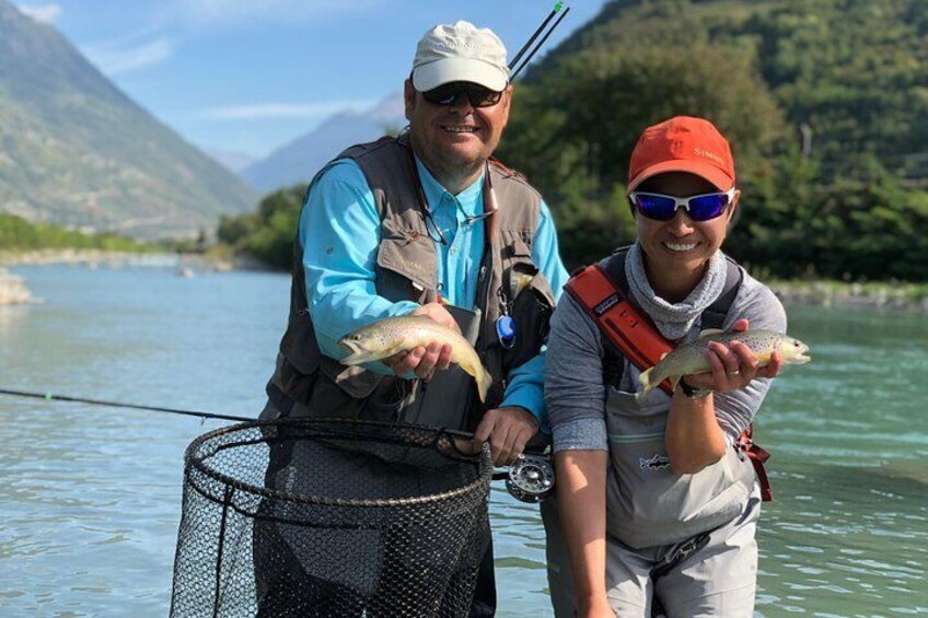 Fly Fishing For Marble And Brown Trouts In Italian Alps