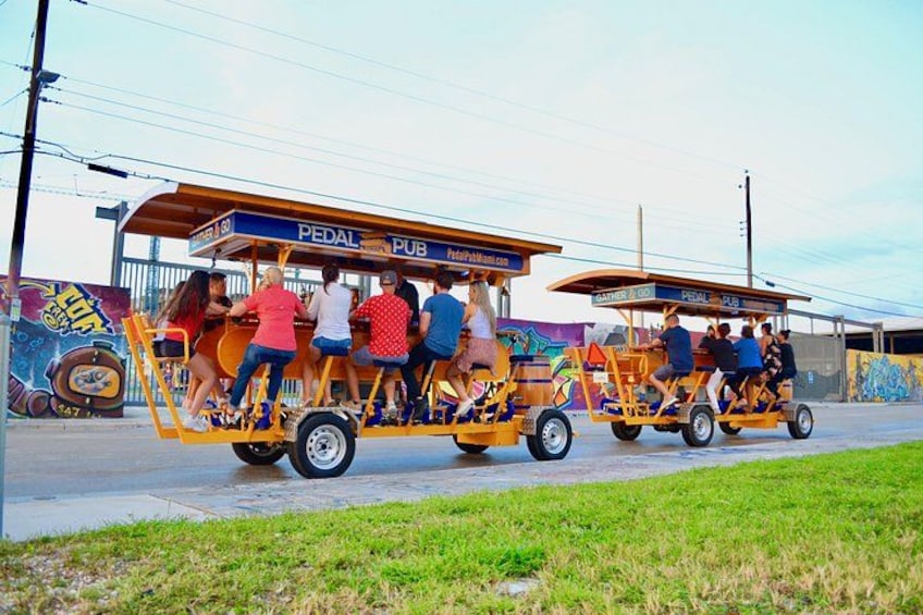Miami Pedal Pub Wynwood Arts District Party Bike Pub Crawl 1