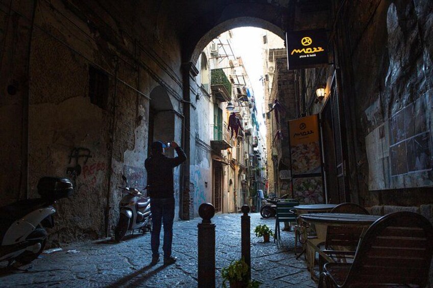 Moody scenes aren't hard to find in and among the alleyways in Naples, Italy. 3