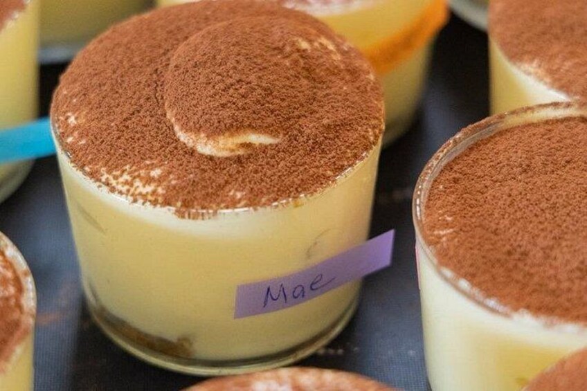 Tiramisu desserts prepared in class. 3
