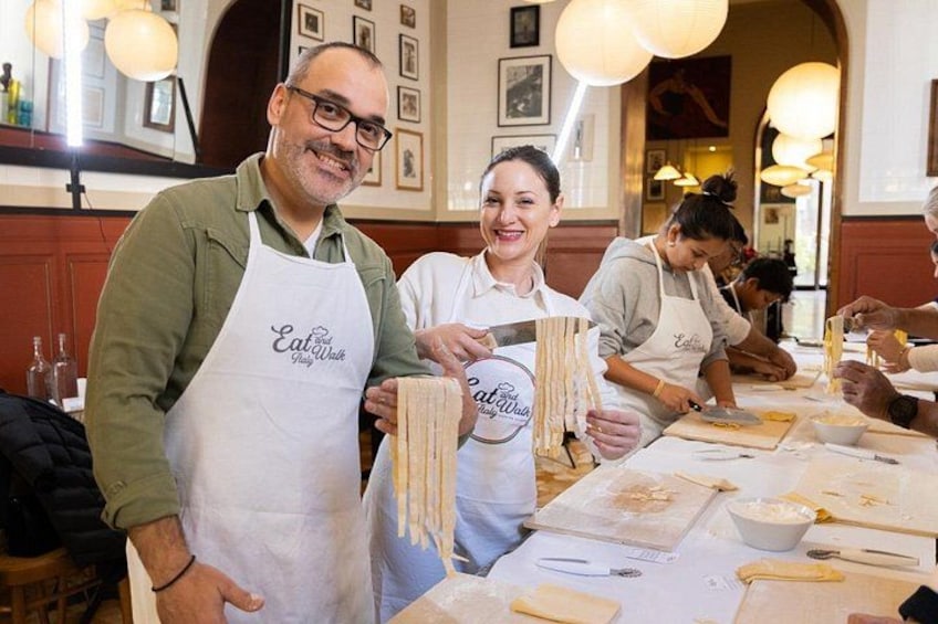 Learning to make fresh pasta together. 2
