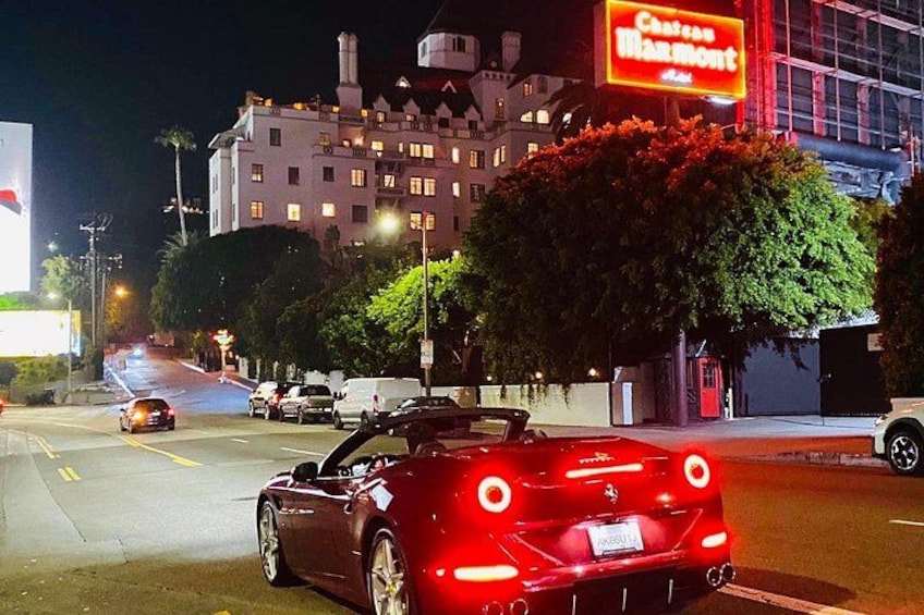 20-Minute Tour: Hollywood Blvd to Sunset Blvd in a Ferrari 4