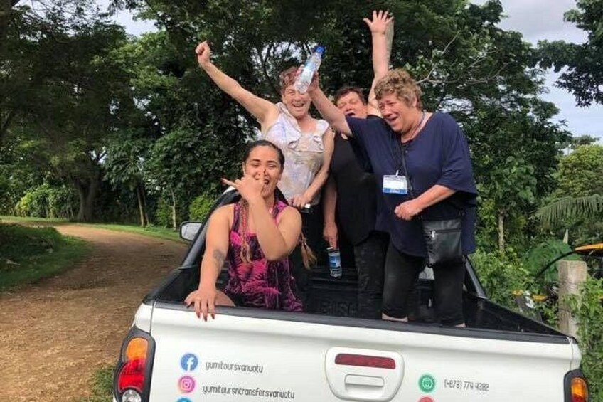 Happy guests at the end of the buggy ride 3