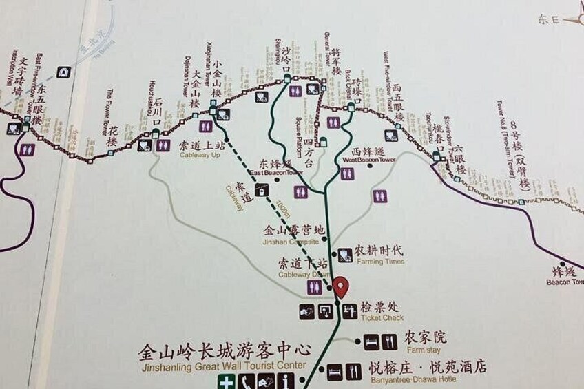 Map of Jinshanling Great Wall 3