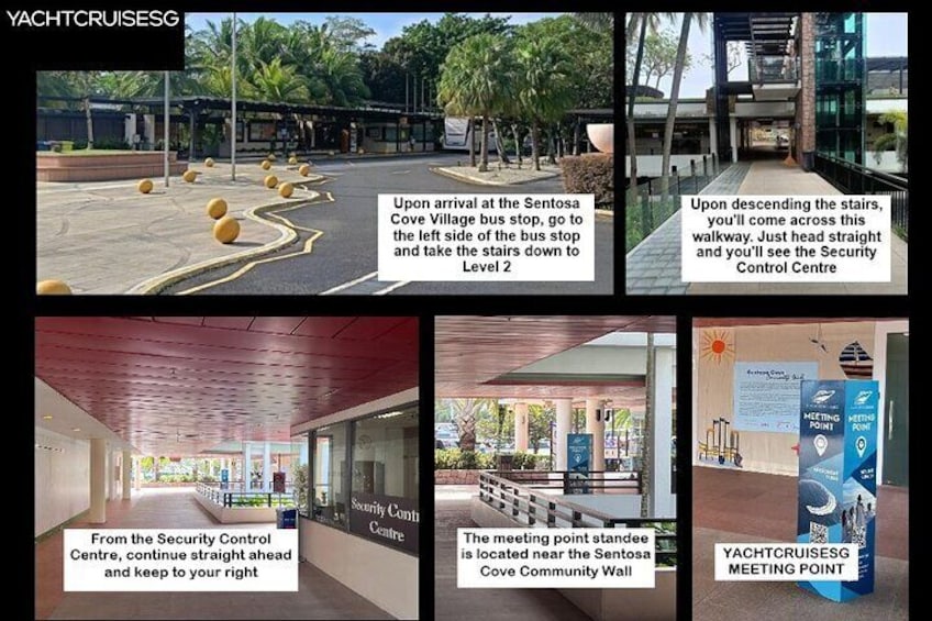 Guide from Sentosa Cove Village Bus Stop to the Meeting Point 3