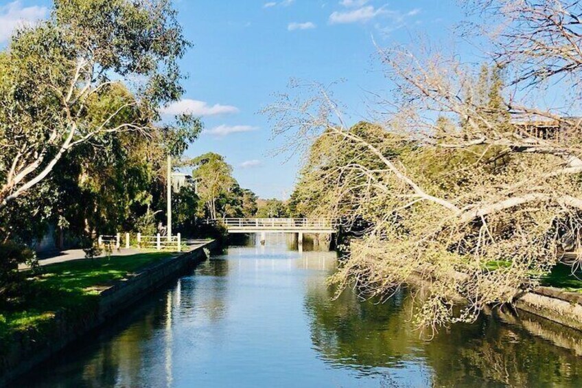 Cycle track along the Elwood Canal.