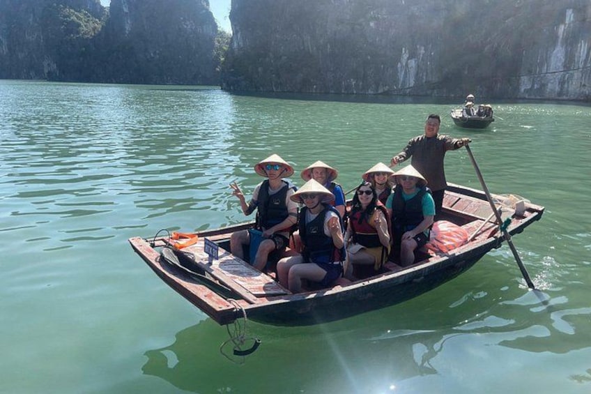 Bamboo-Boat-Ha-Long-Bay-Bai-Tu-Long-Bay-Lan-Ha-Bay 2