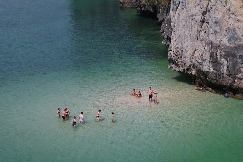 Swimming-Ba-Trai-Dao-Beach-Lan-Ha-Bay 3