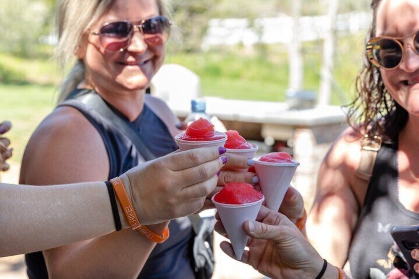 People holding ice cream cones. 5
