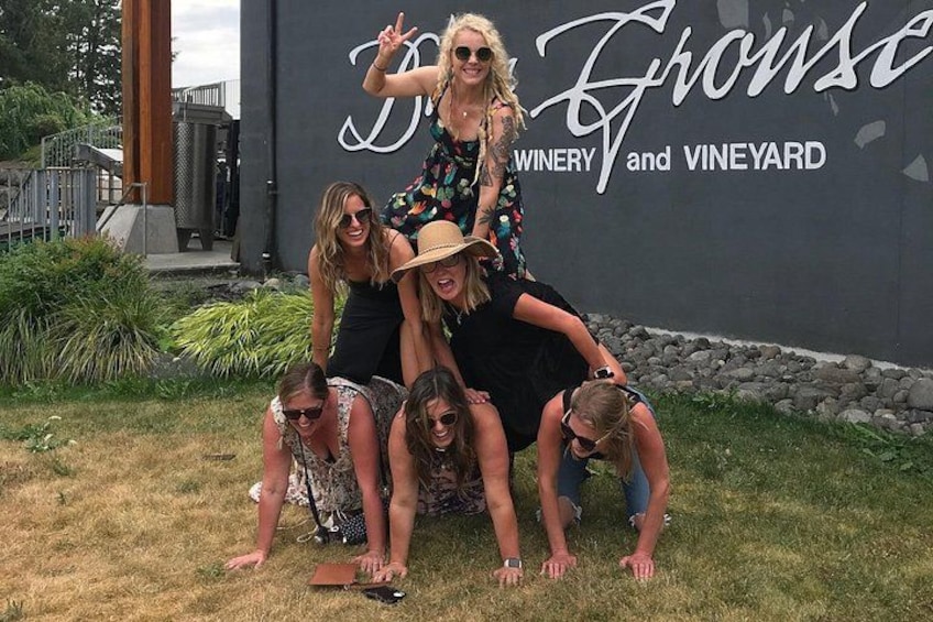 Who loves a properly executed tower while wine tasting in Victoria 2