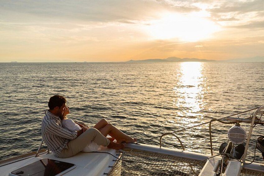 Luxury Athens Catamaran Cruise with Greek Meal & Drinks 5