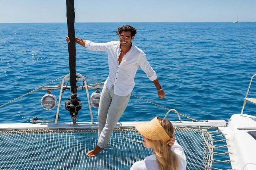 Luxury Athens Catamaran Cruise with Greek Meal & Drinks 5