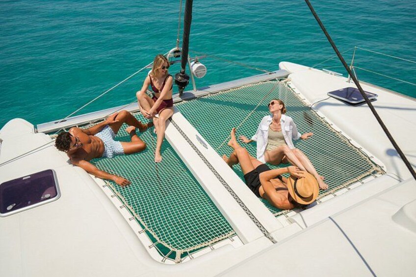 Luxury Athens Catamaran Cruise with Greek Meal & Drinks 4