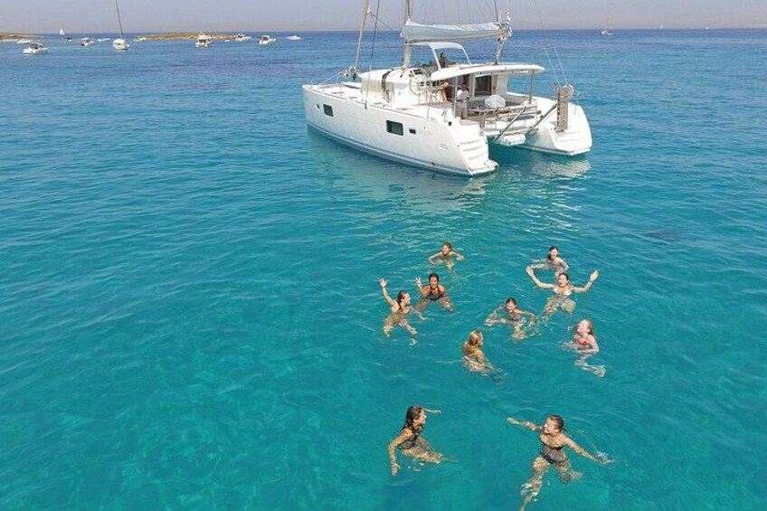 Swimming in crystal clear blue waters 3