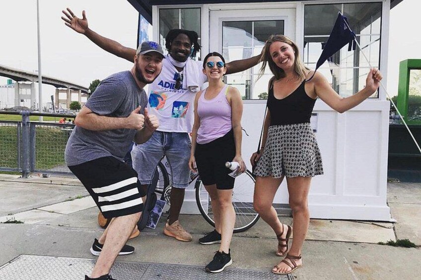 all smiles on buffalo bike tours' waterfront ride 2