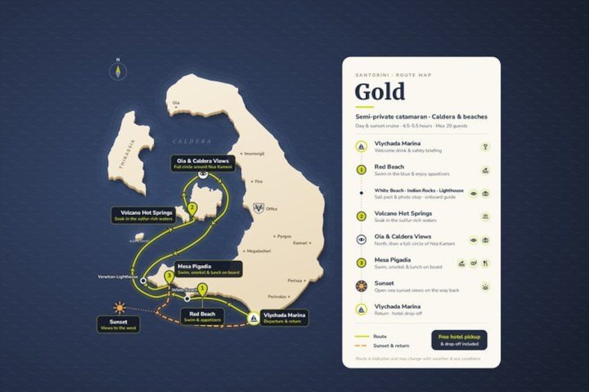 Santorini Gold Catamaran Cruise with BBQ, Drinks and Hotel Pickup 2