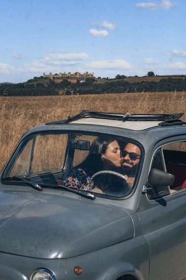 Vintage Fiat 500 Tuscany Drive with Winery Lunch from Siena