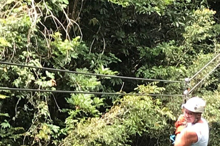 Zipping through the lush jungle 3