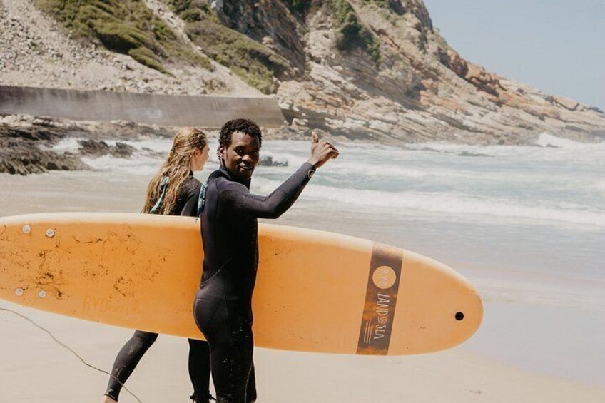 1h15min surfing lessons in Victoria Bay & Wilderness 3