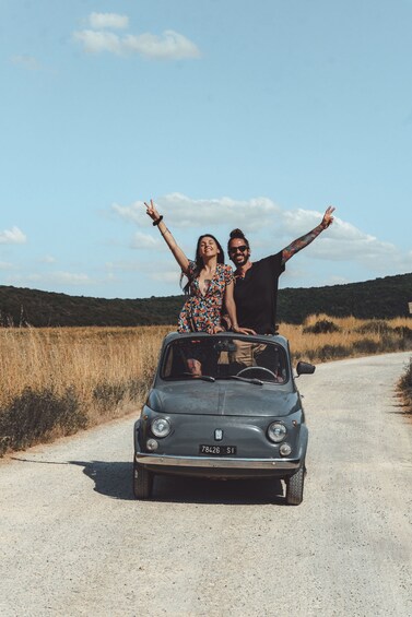 Vintage Fiat 500 Tuscany Drive with Winery Lunch 