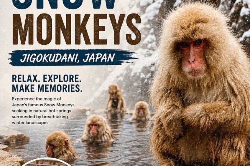 Snow Monkey Zenko Ji Temple Private Day Tour by Car From Tokyo 1