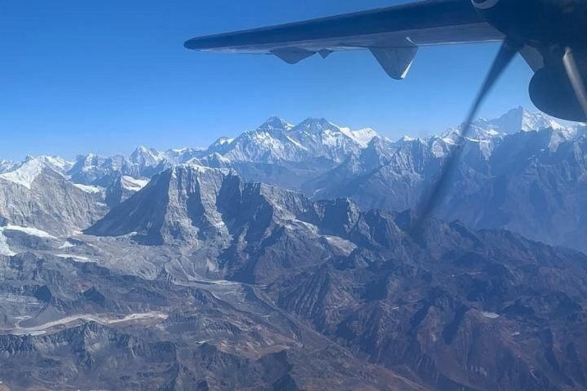 Mt. Everest view from flight. 2