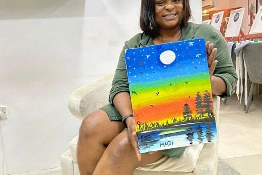 Guided Painting Class with Wine & Karaoke, Victoria Island, Lagos 5