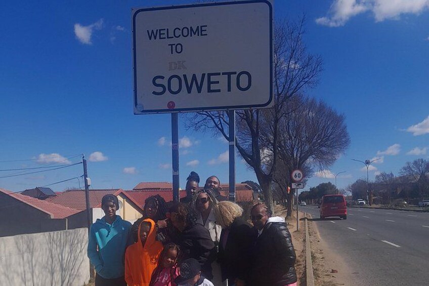 Welcome board in Soweto 2