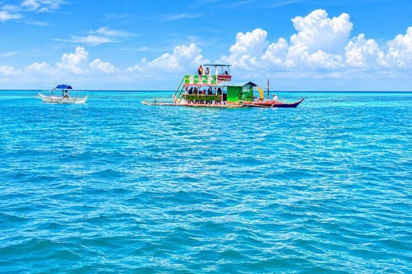 Little Boracay Beach with Floating Bamboo Cottage & Picnic Lunch 3