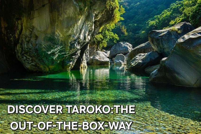 A clear river with rocks and greenery. 1