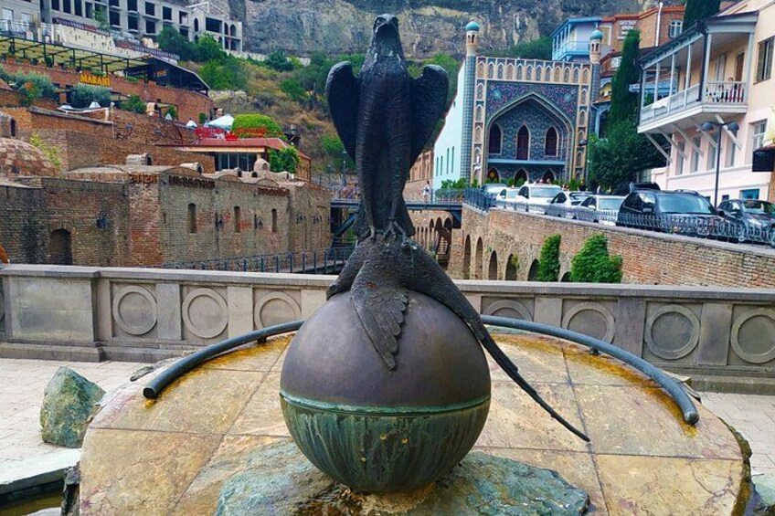 Falcon and the Pheasant Sculpture 2