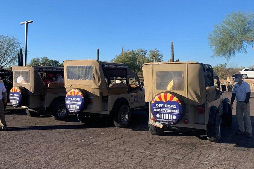 Our public Jeep tours depart every morning and afternoon from our operations office in North Scottsdale, Arizona. 2