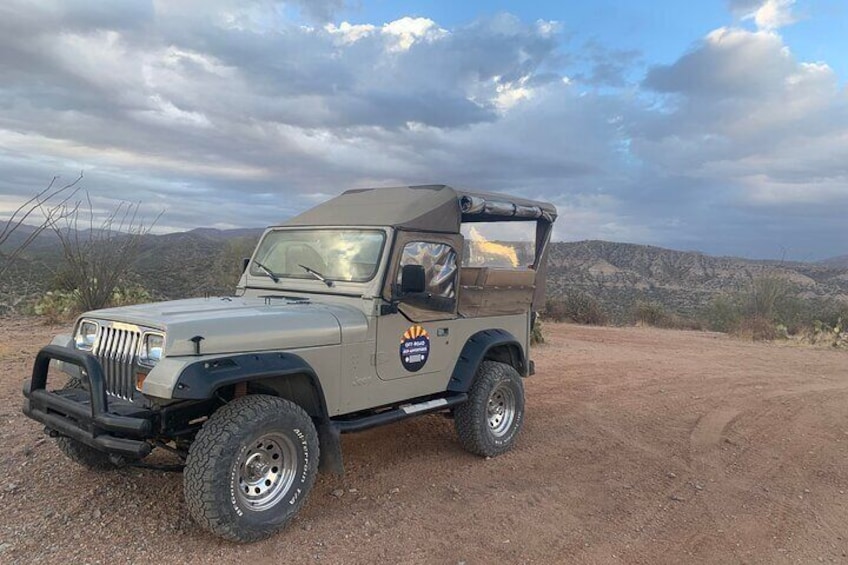 Our modified Jeep YJs can seat 7 guests!