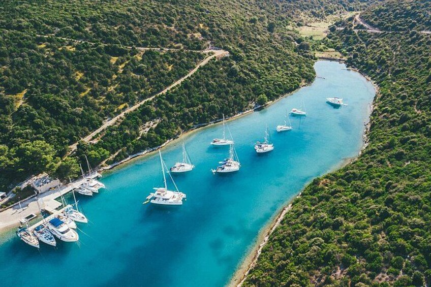 Half Day Sailing on a comfort yacht around Hvar and Pakleni islands- small group 1