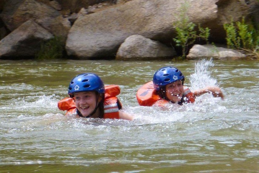 Cooling off at one of our swim spots. 2