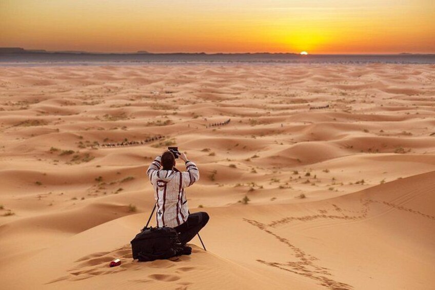 Sunrise in the Sahara desert Merzouga 2
