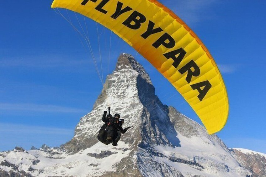 FLYMATTERHORN VIP Tandem Paragliding Zermatt Matterhorn Views 5