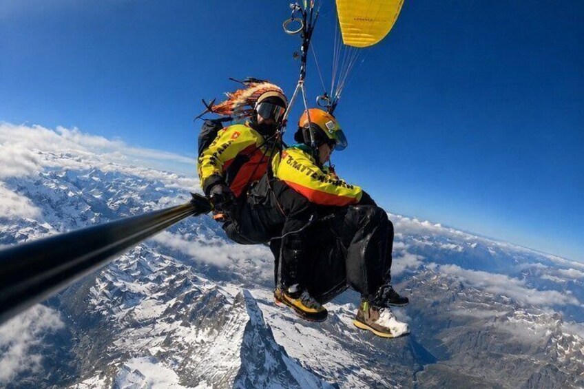 FLYMATTERHORN VIP Tandem Paragliding Zermatt Matterhorn Views 3