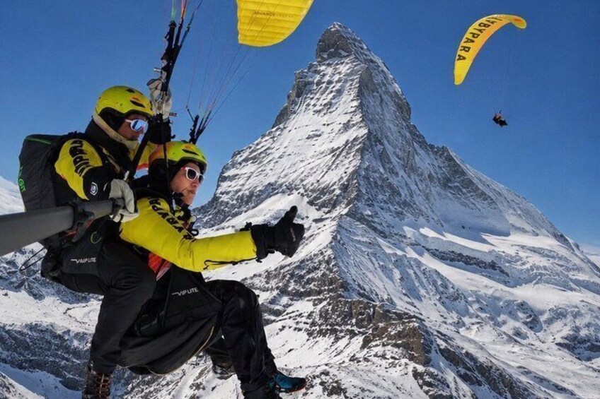 FLYMATTERHORN VIP Tandem Paragliding Zermatt Matterhorn Views 4