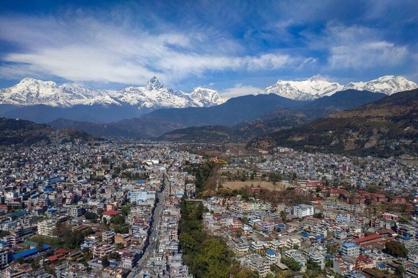 View of Pokhara Valley along with Annapurna Ranges and Mt. Fish Tail 3