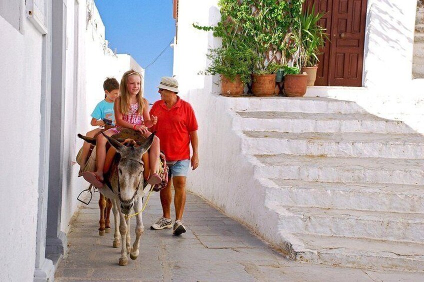 Donkey ride in Lindos