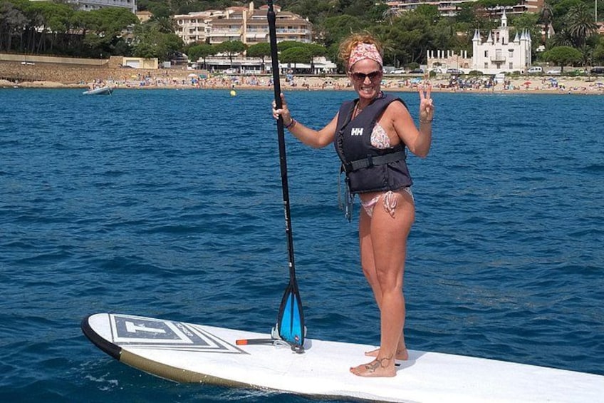 clienta en excursión de paddle surf 3