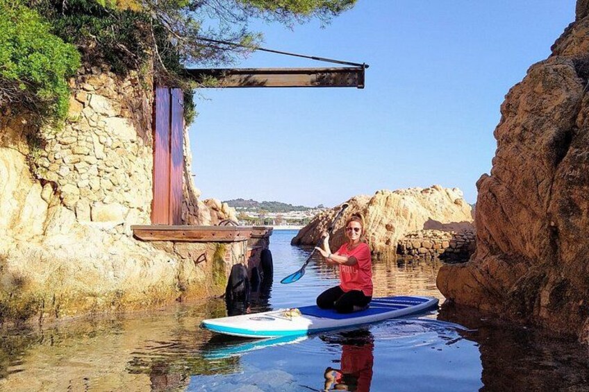 paddle board in a cove Costa Brava 2